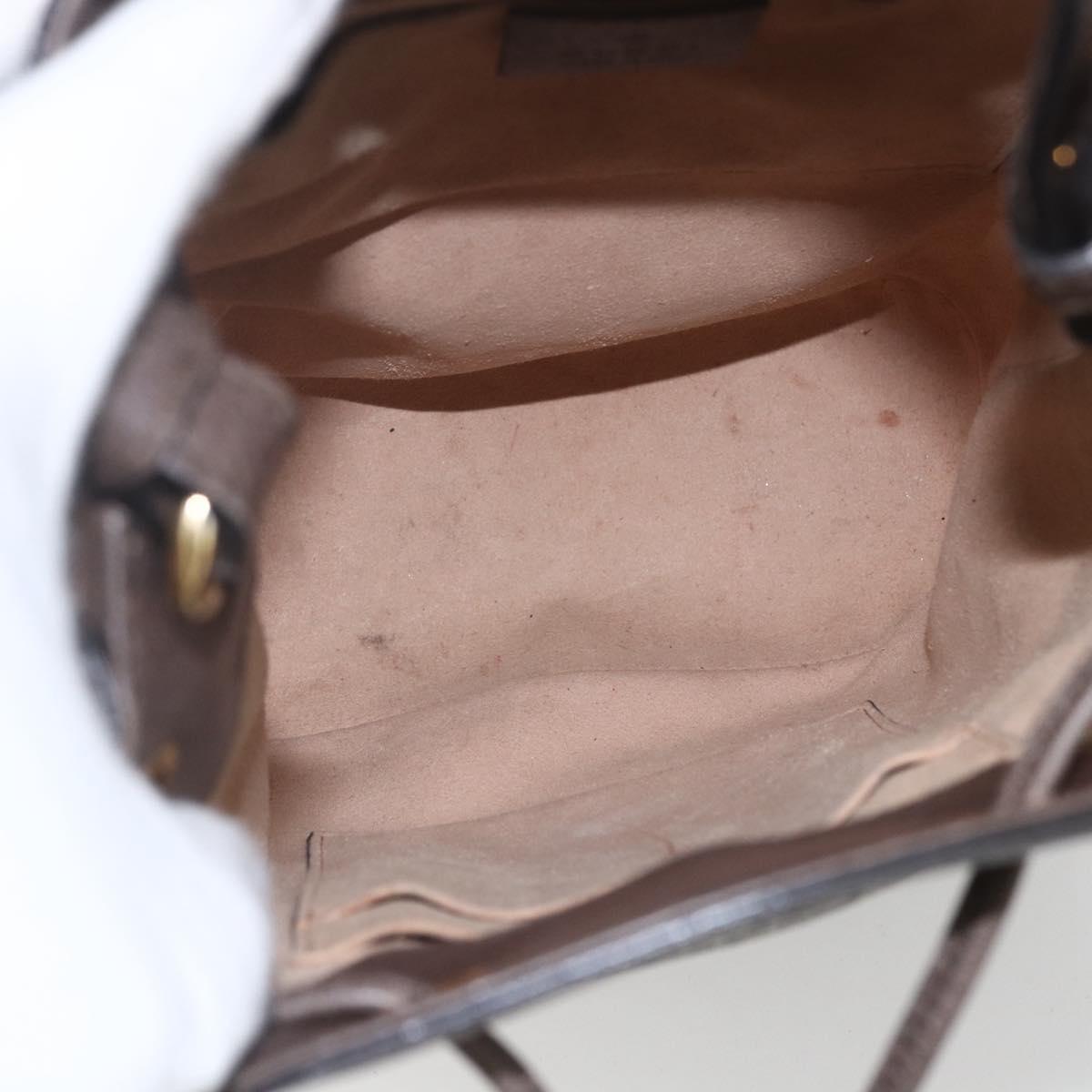 GUCCI GG Supreme Web Sherry Line Ophidia Bag PVC 2way Beige 550621 Auth ka1592M