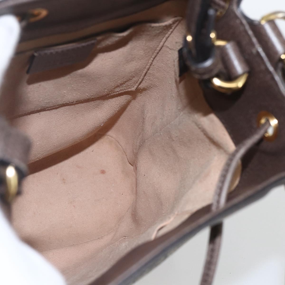 GUCCI GG Supreme Web Sherry Line Ophidia Bag PVC 2way Beige 550621 Auth ka1592M