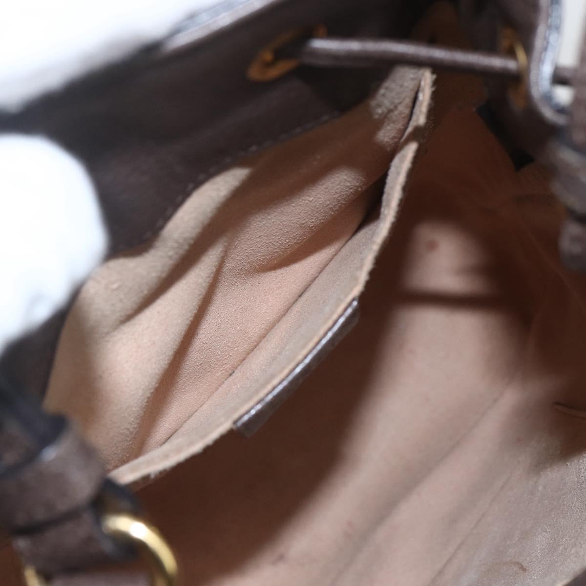 GUCCI GG Supreme Web Sherry Line Ophidia Bag PVC 2way Beige 550621 Auth ka1592M