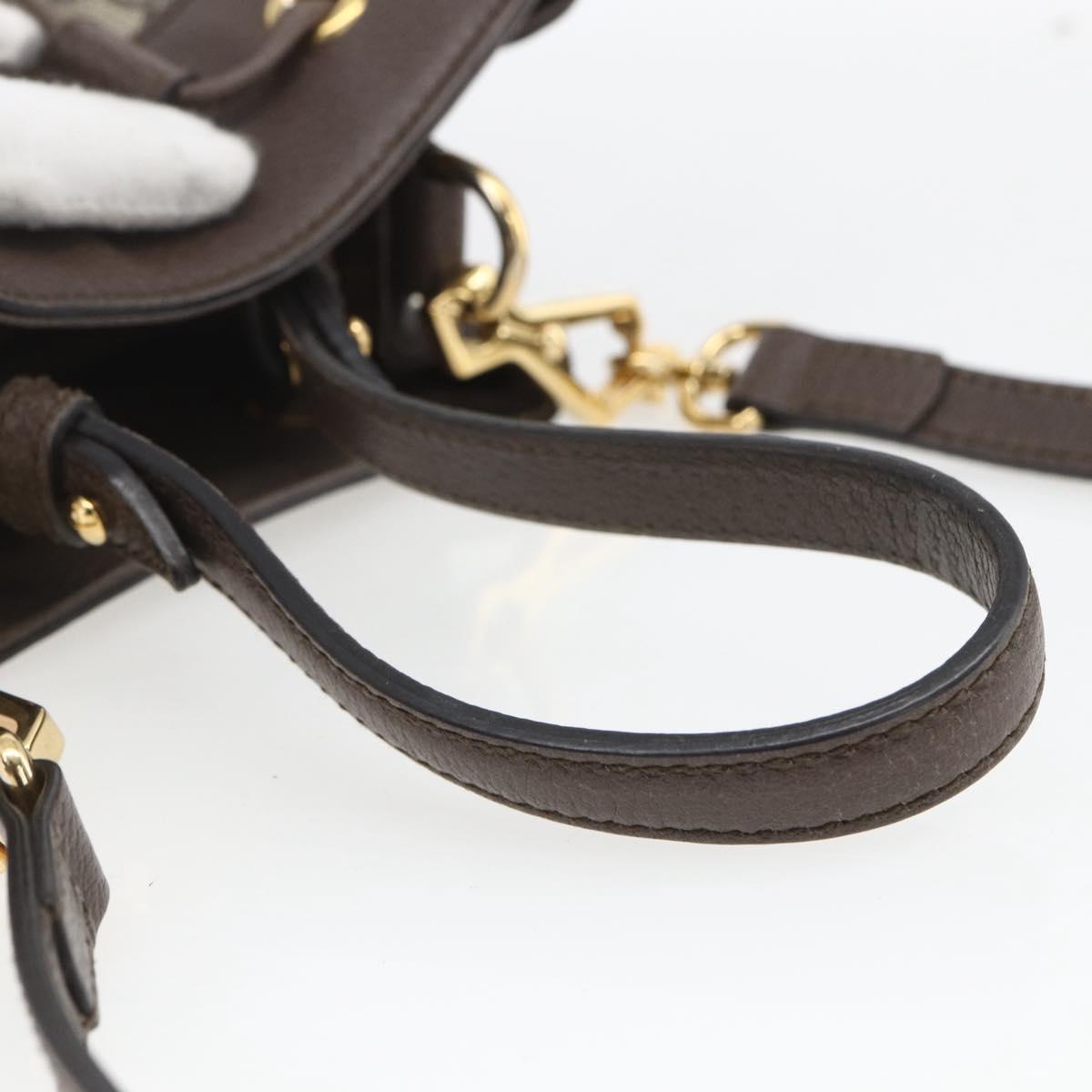 GUCCI GG Supreme Web Sherry Line Ophidia Bag PVC 2way Beige 550621 Auth ka1592M