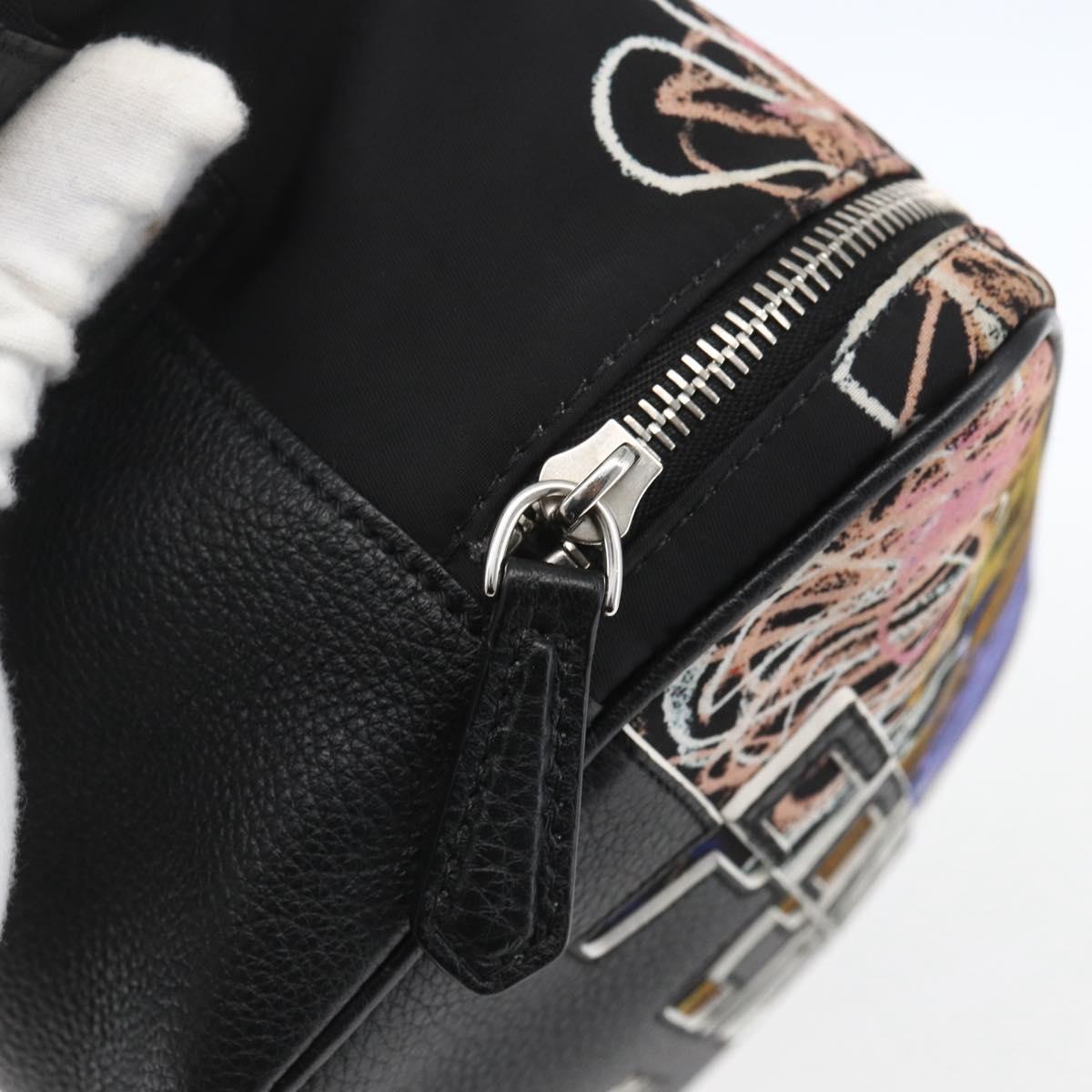 FENDI Waist bag Nylon Leather Multicolor Silver Auth ka1596SAM