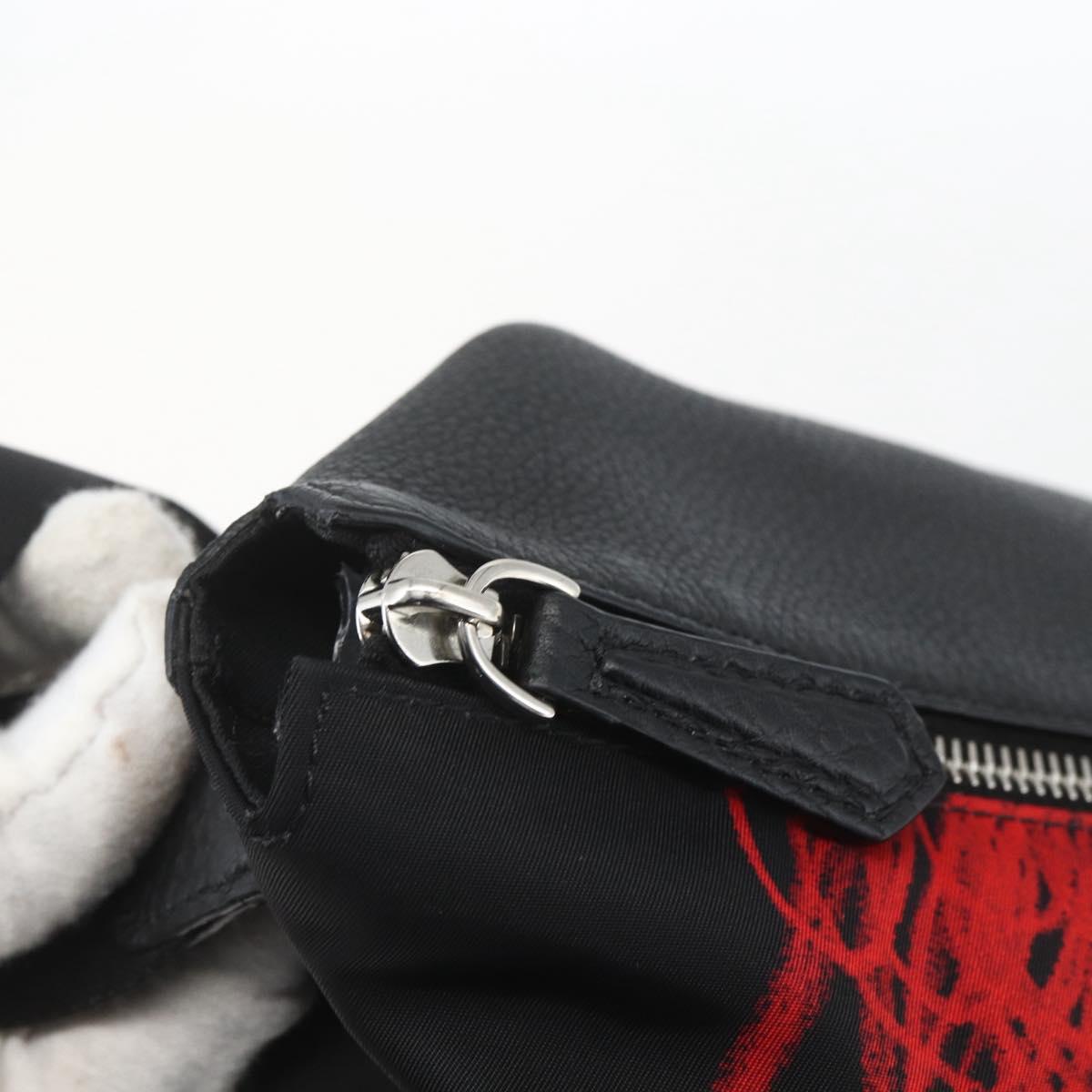 FENDI Waist bag Nylon Leather Multicolor Silver Auth ka1596SAM