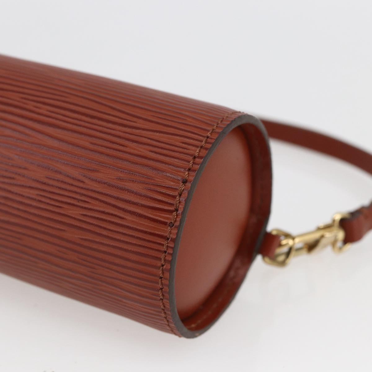 LOUIS VUITTON Epi Soufflot Pouch Accessory Pouch Brown LV Auth ka1602