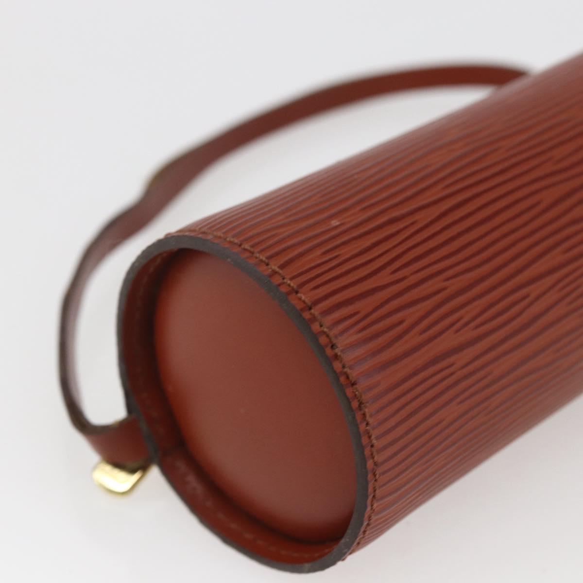 LOUIS VUITTON Epi Soufflot Pouch Accessory Pouch Brown LV Auth ka1602