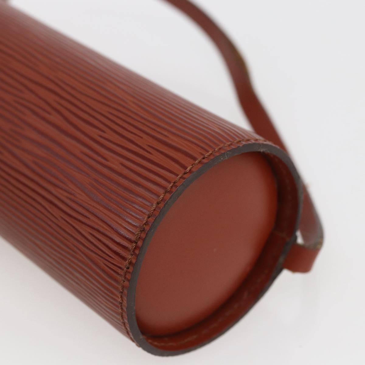 LOUIS VUITTON Epi Soufflot Pouch Accessory Pouch Brown LV Auth ka1602