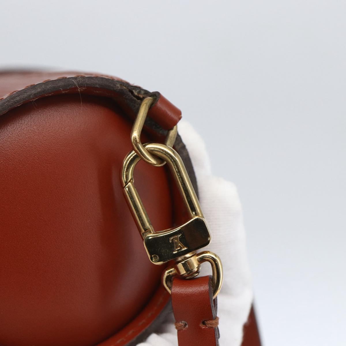 LOUIS VUITTON Epi Soufflot Pouch Accessory Pouch Brown LV Auth ka1602