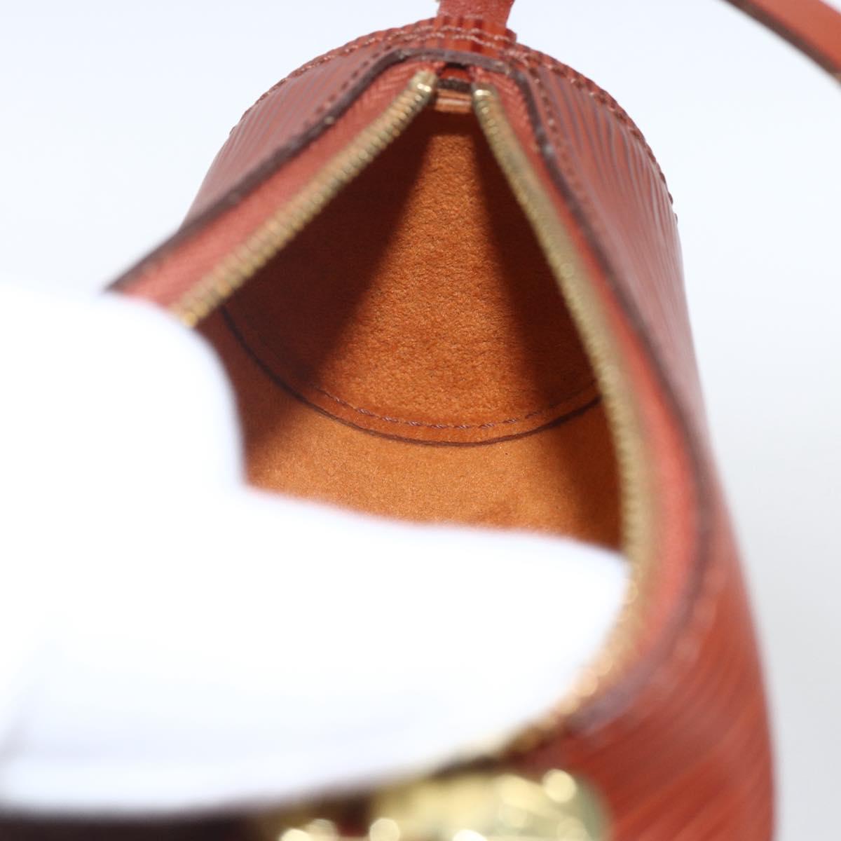 LOUIS VUITTON Epi Soufflot Pouch Accessory Pouch Brown LV Auth ka1602