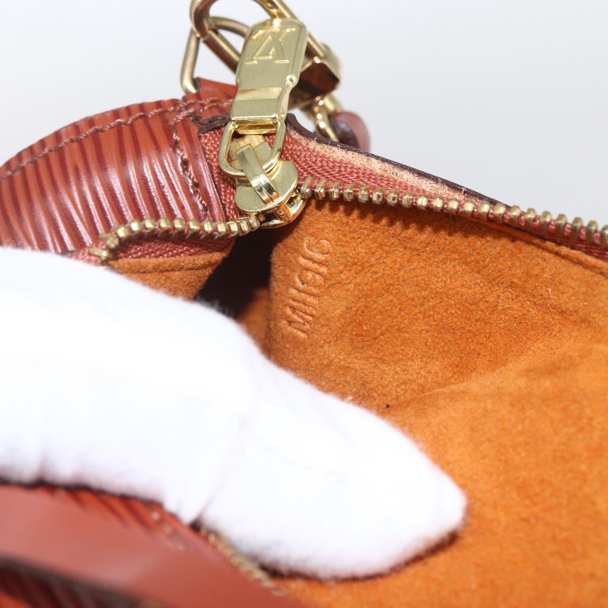 LOUIS VUITTON Epi Soufflot Pouch Accessory Pouch Brown LV Auth ka1602