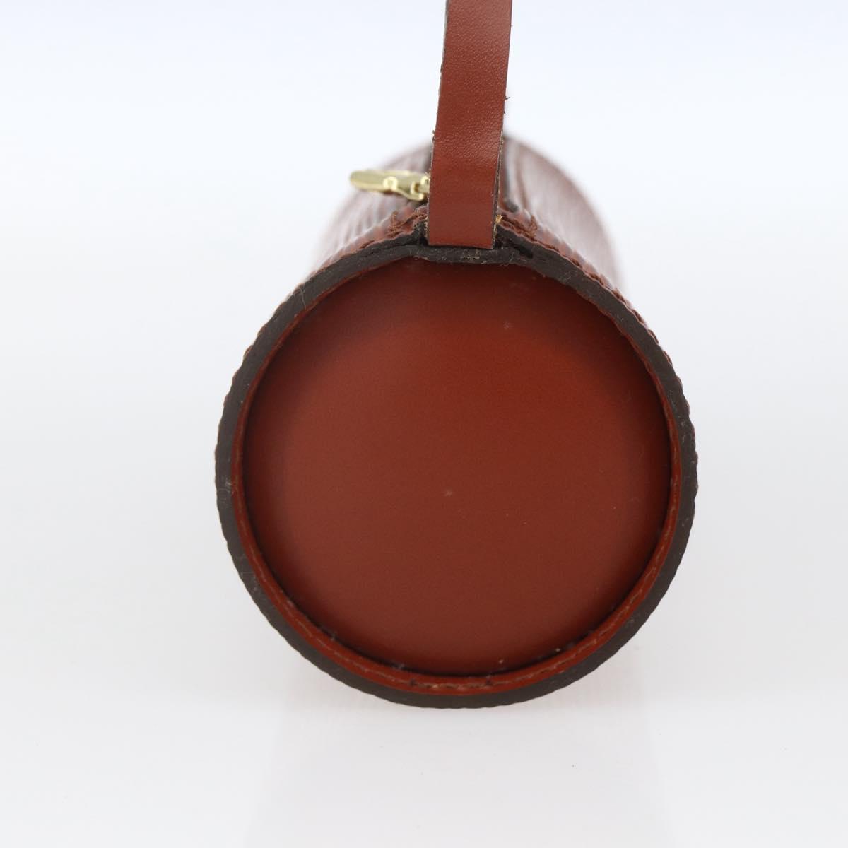 LOUIS VUITTON Epi Soufflot Pouch Accessory Pouch Brown LV Auth ka1602
