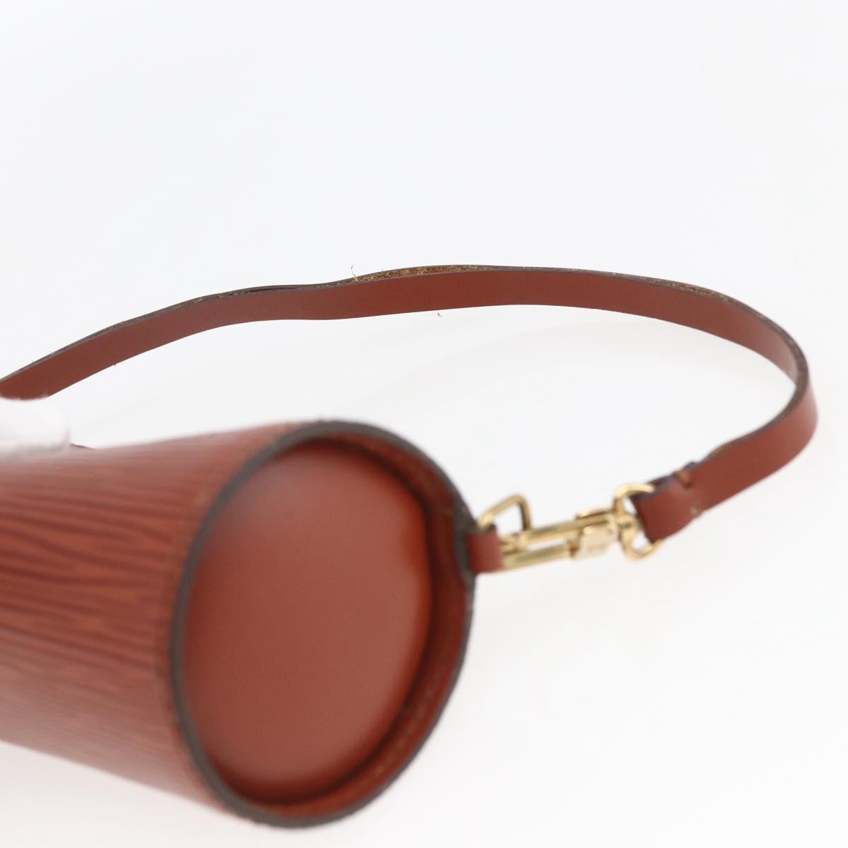 LOUIS VUITTON Epi Soufflot Pouch Accessory Pouch Brown LV Auth ka1602