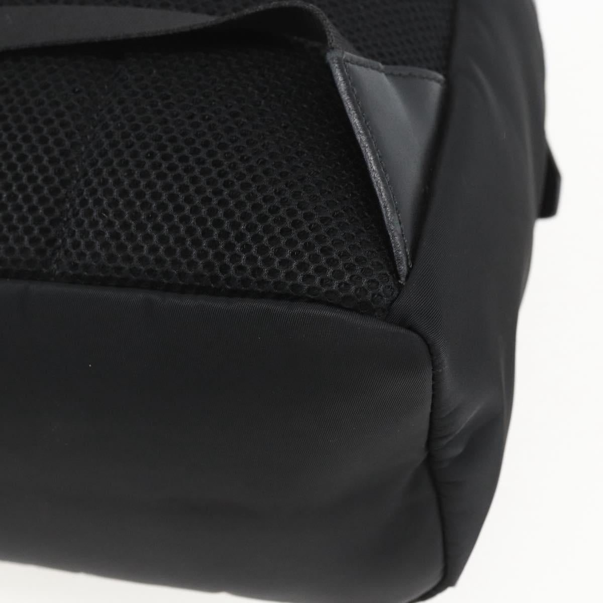 FENDI Sequin Backpack Nylon Black Silver Auth ka1621M