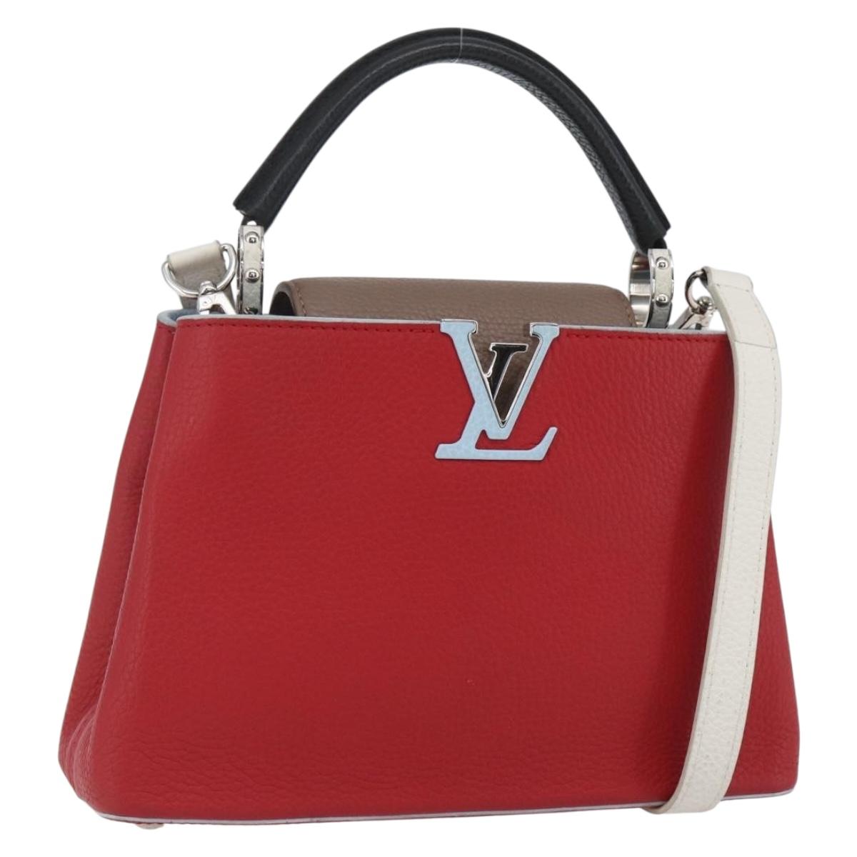 LOUIS VUITTON Capusine BB Hand Bag Taurillon Leather 2way LV Auth ka1625SAM