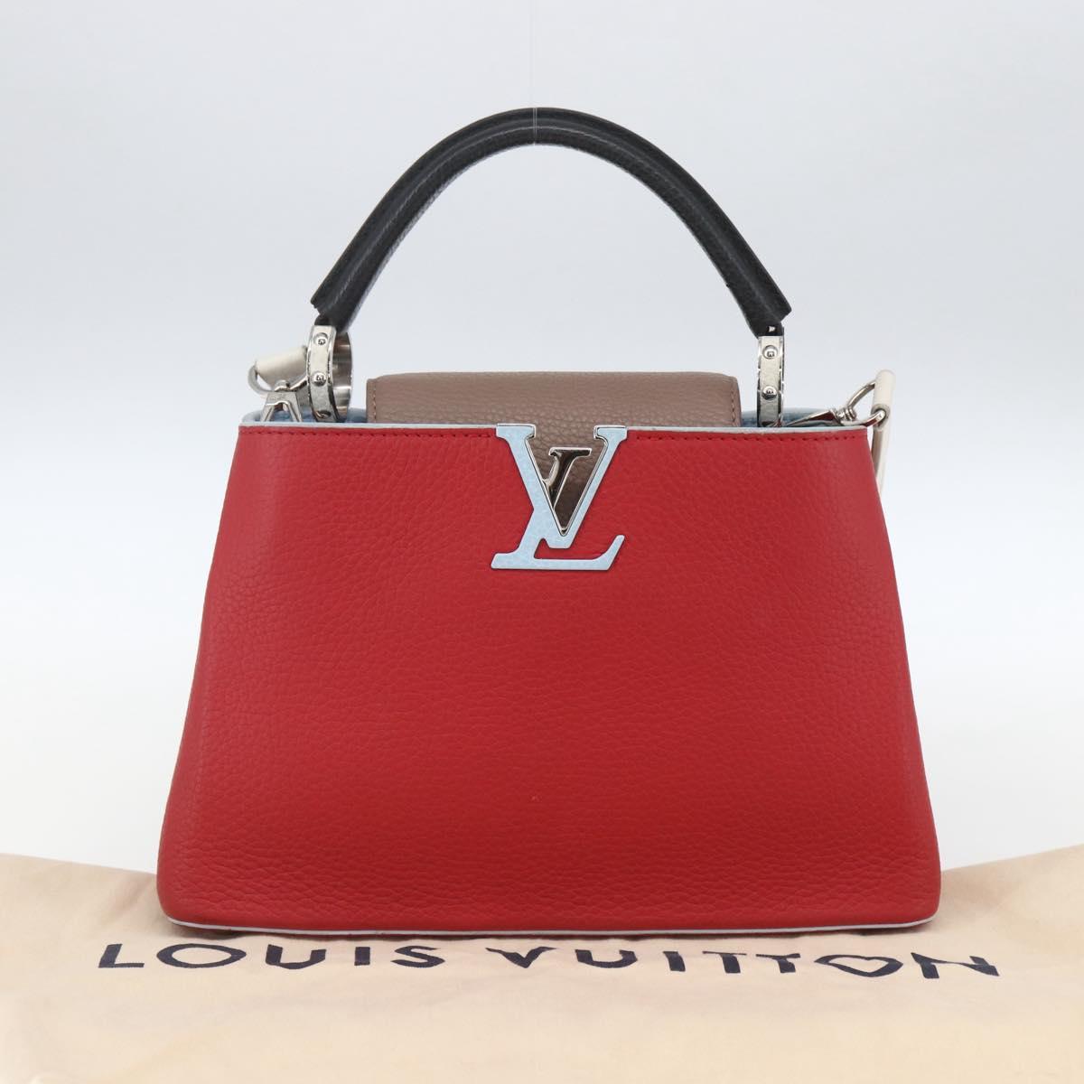 LOUIS VUITTON Capusine BB Hand Bag Taurillon Leather 2way LV Auth ka1625SAM