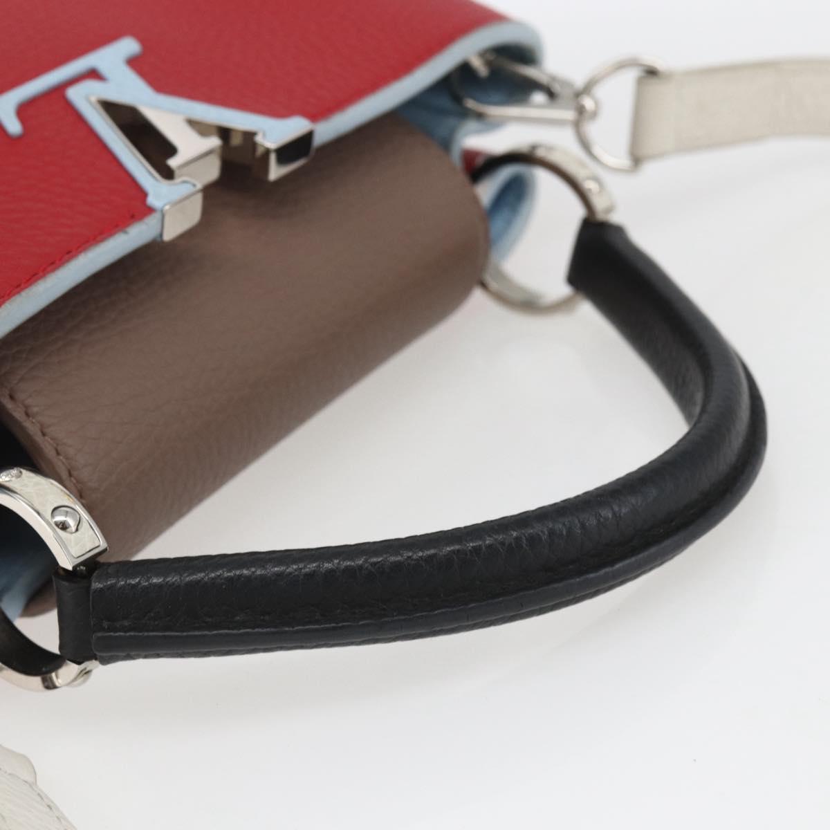LOUIS VUITTON Capusine BB Hand Bag Taurillon Leather 2way LV Auth ka1625SAM