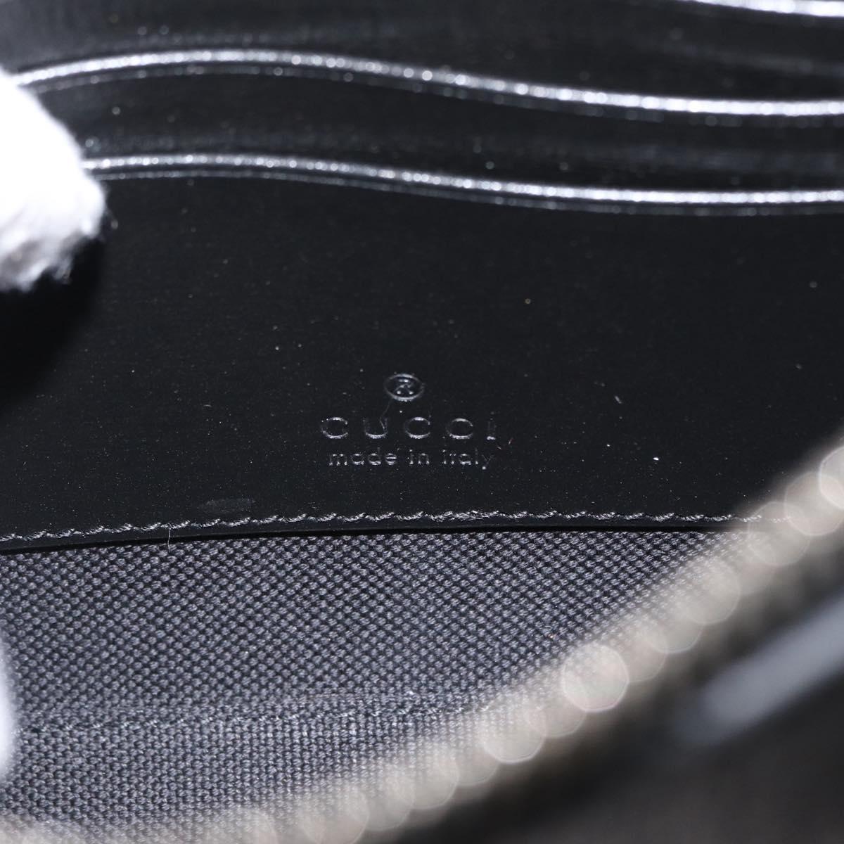 GUCCI GG Supreme Shoulder Bag PVC Black Silver 723306 Auth ka1628M