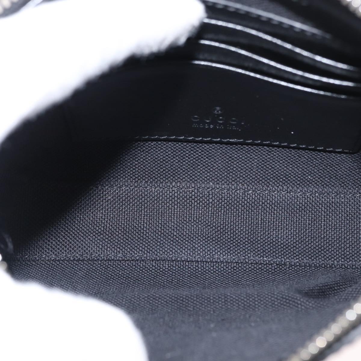 GUCCI GG Supreme Shoulder Bag PVC Black Silver 723306 Auth ka1628M