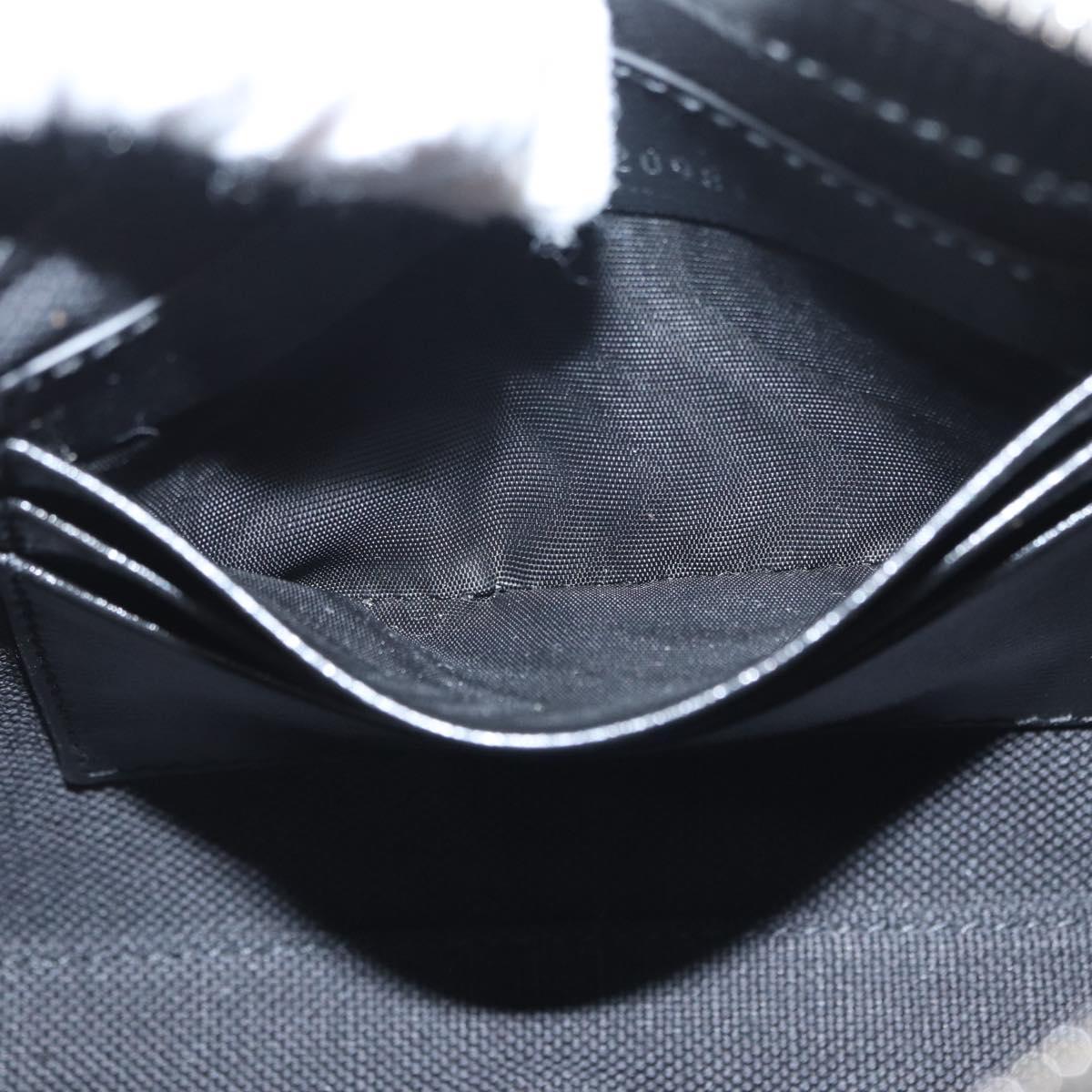 GUCCI GG Supreme Shoulder Bag PVC Black Silver 723306 Auth ka1628M