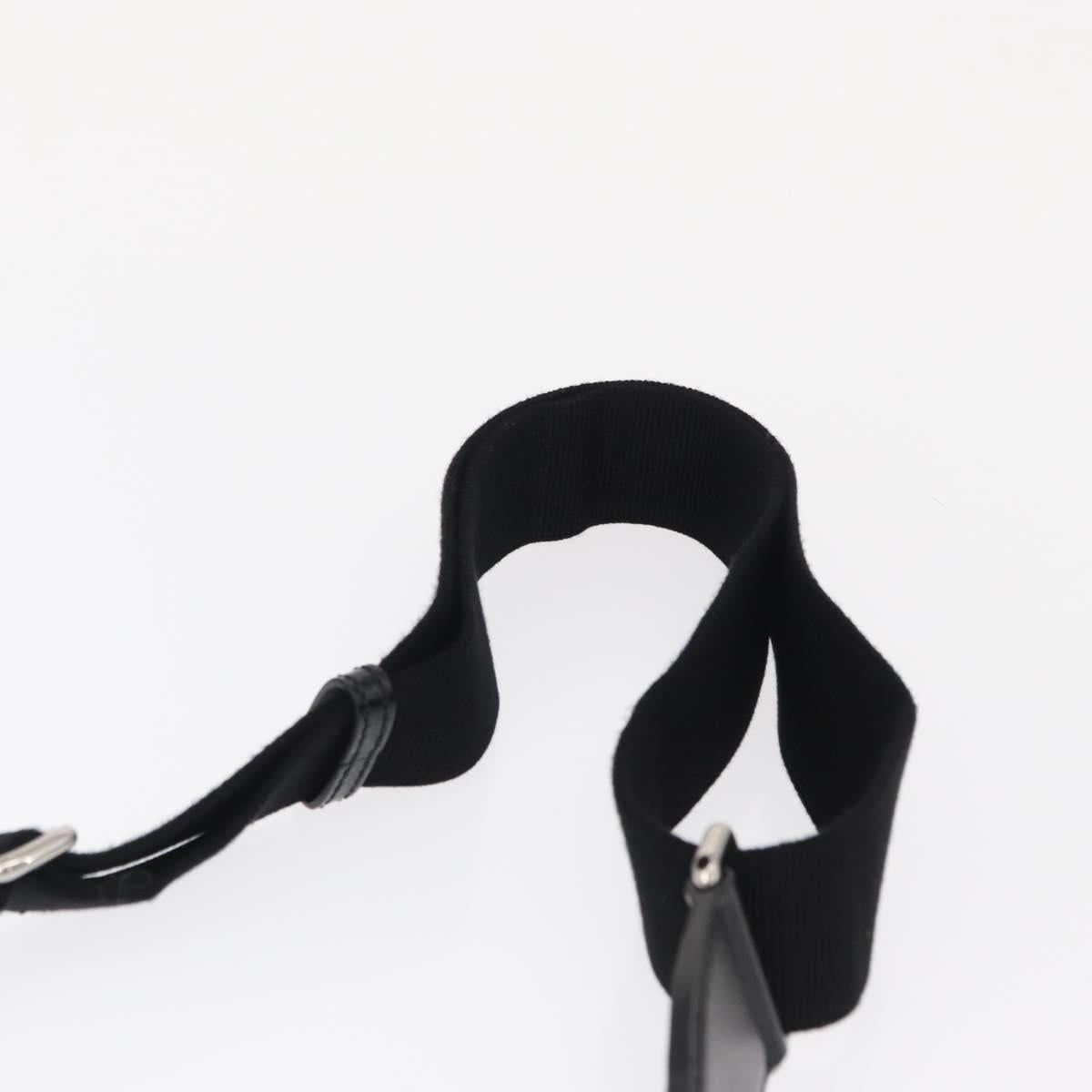 GUCCI GG Supreme Shoulder Bag PVC Black Silver 723306 Auth ka1628M