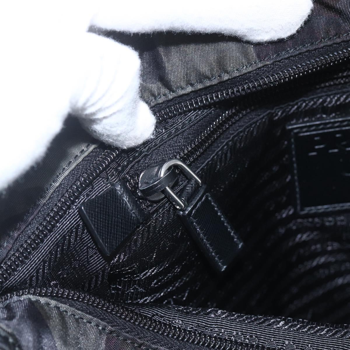 PRADA Camouflage Shoulder Bag Nylon Green Silver Auth ka1631V