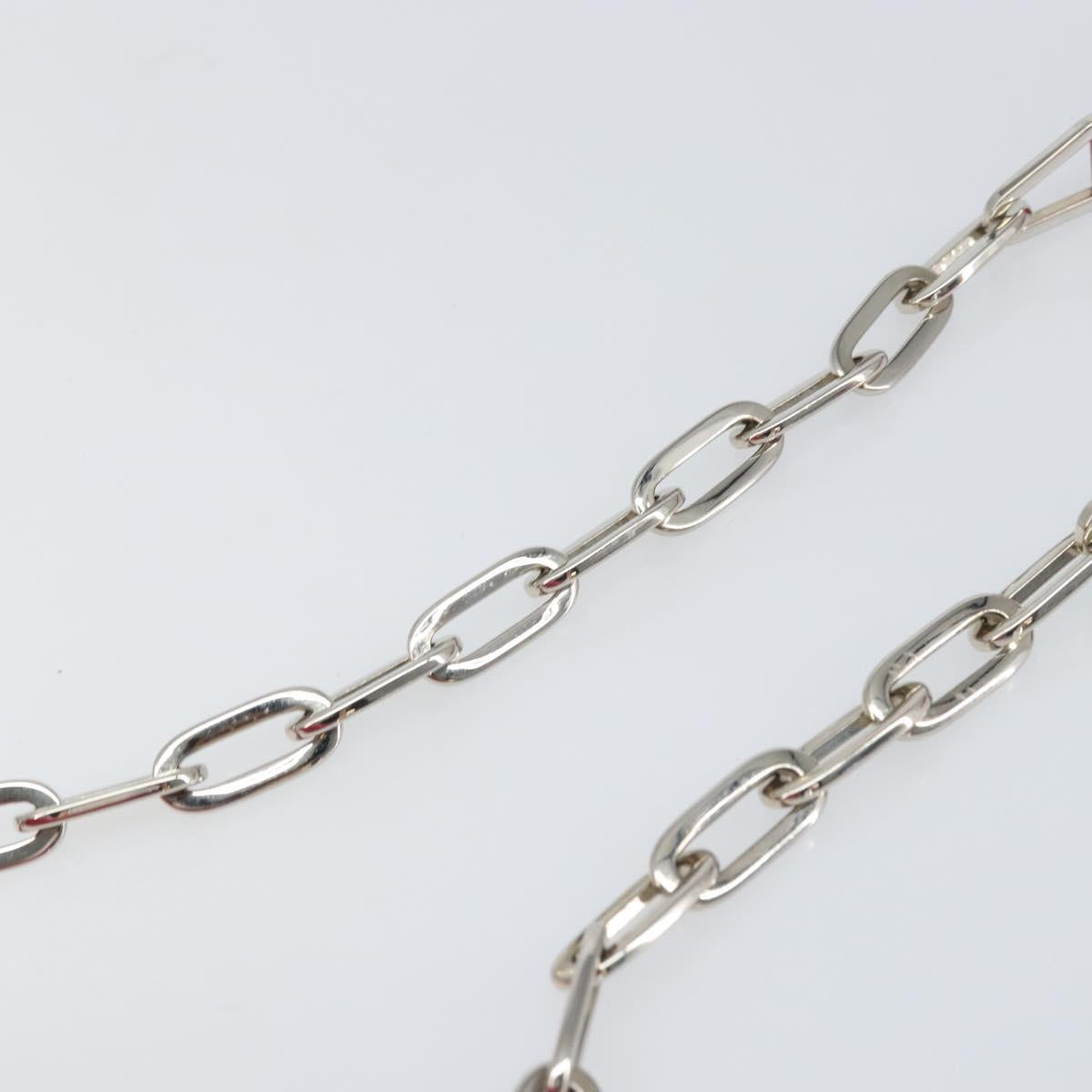 PRADA Chain Shoulder Bag Safiano leather Pink Silver Auth ka1645V