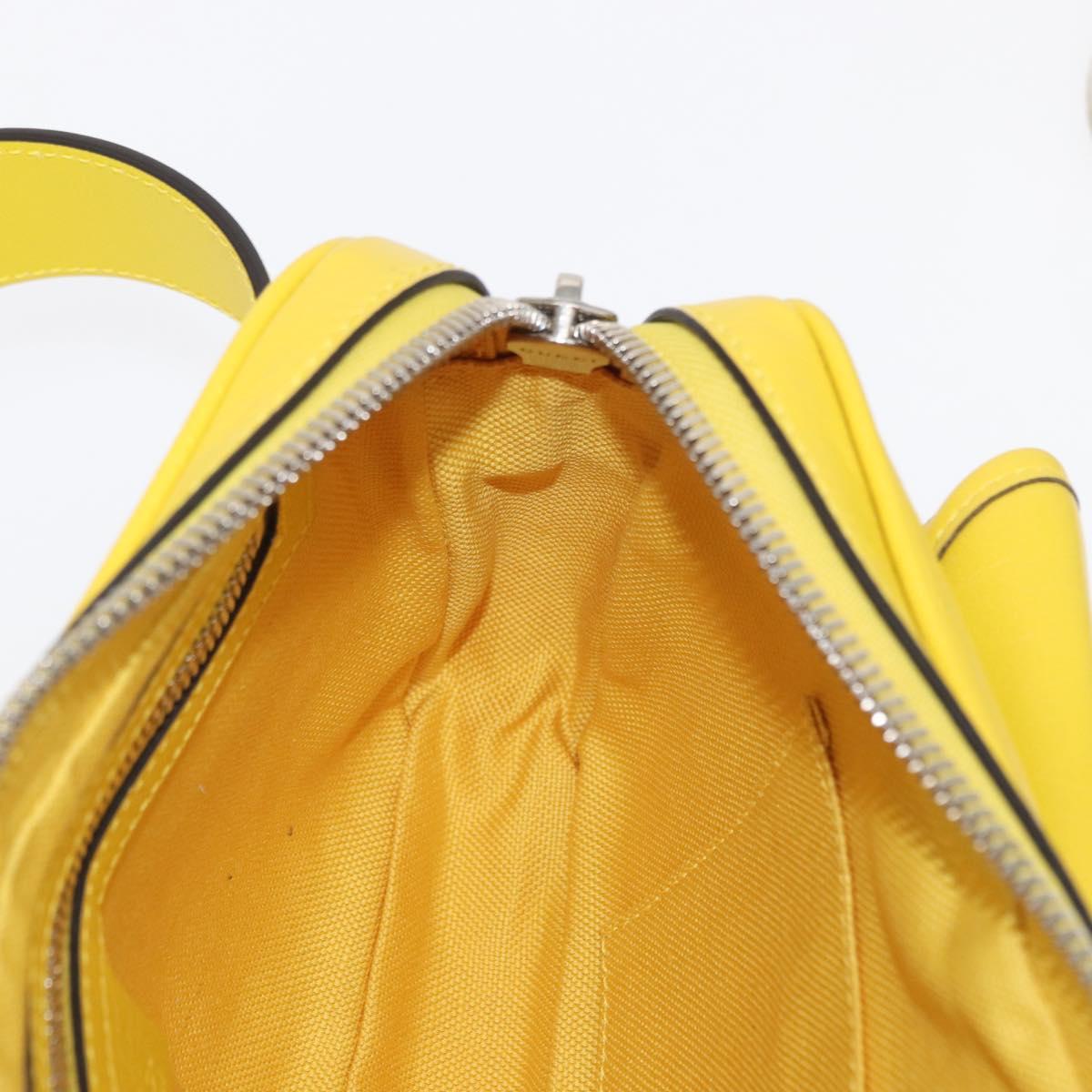 GUCCI Waist bag Leather Yellow Silver 598080 Auth ka1647M