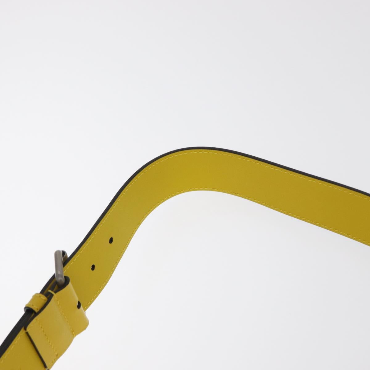 GUCCI Waist bag Leather Yellow Silver 598080 Auth ka1647M