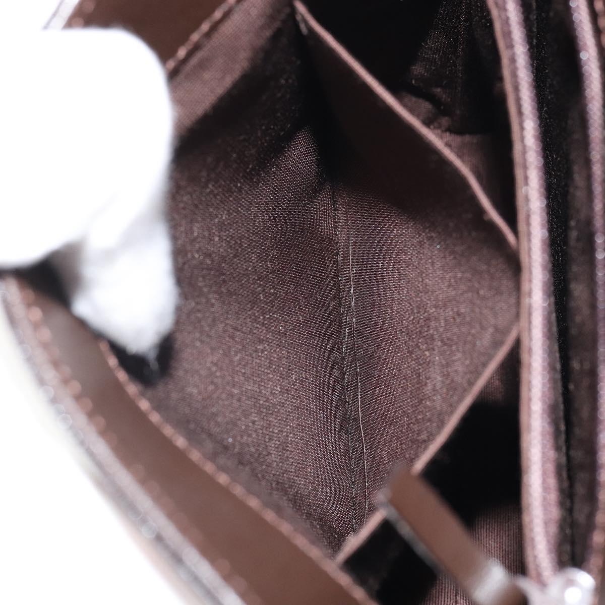 BURBERRY Shoulder Bag Leather Brown Silver Auth ka1655V