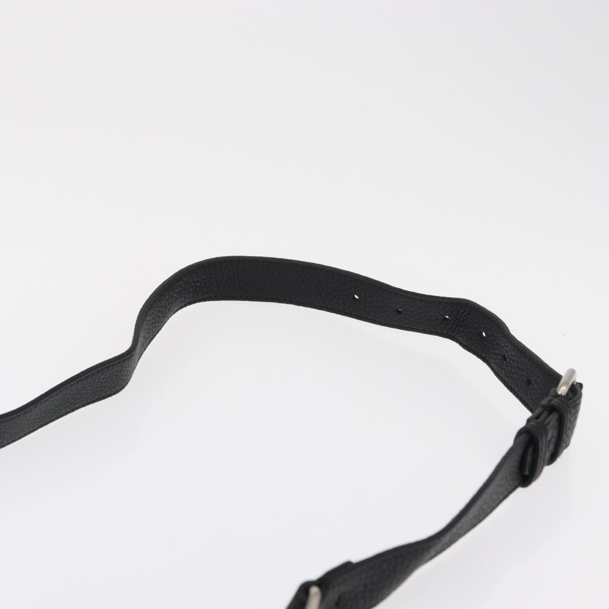 FENDI Selleria Peek A Boo Fit Hand Bag Leather 2way Black Silver Auth ka1663