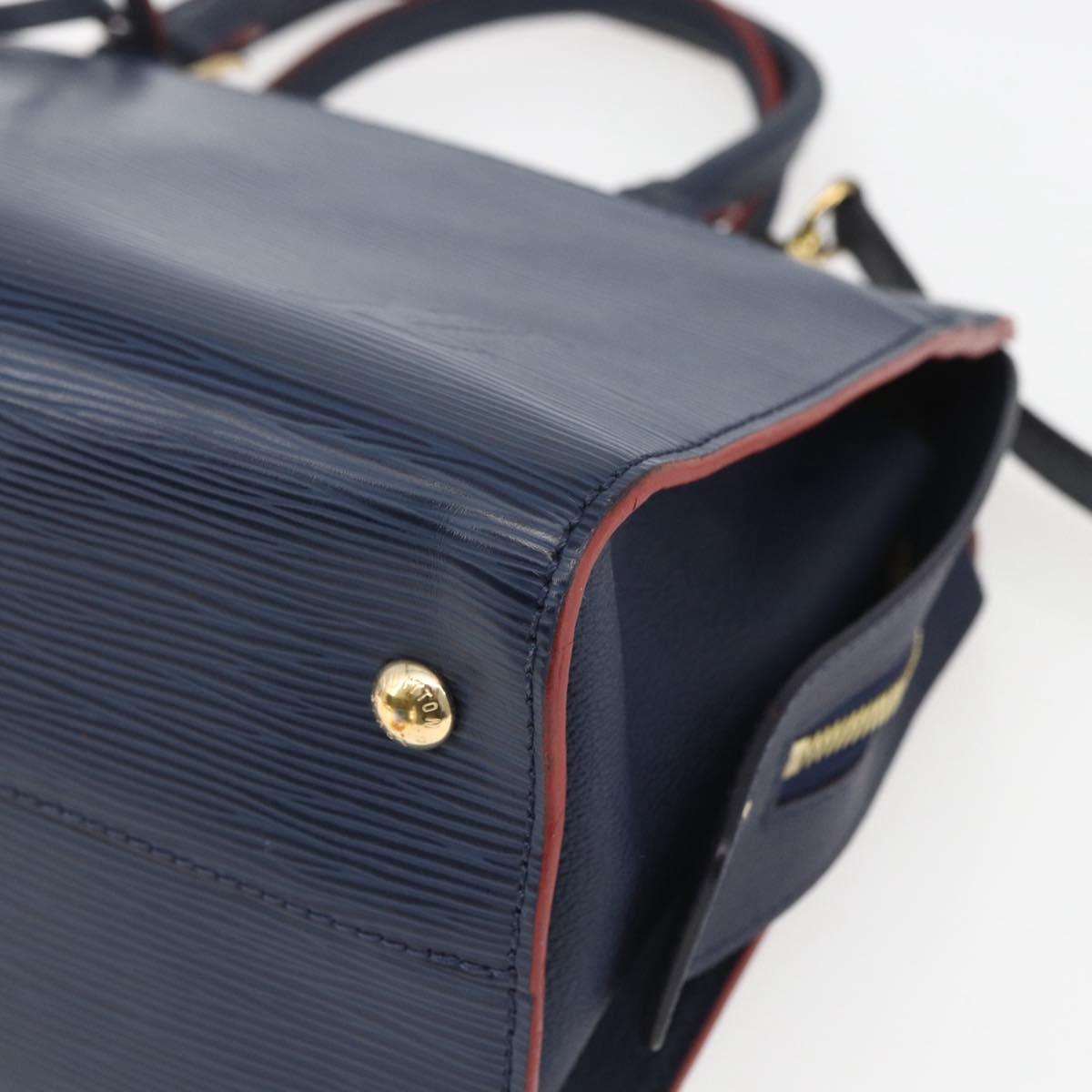 LOUIS VUITTON Epi Vaneau MM Hand Bag Andigo blue M51239 LV Auth ka1666SAM