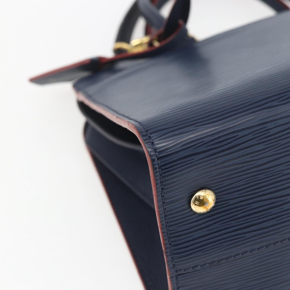 LOUIS VUITTON Epi Vaneau MM Hand Bag Andigo blue M51239 LV Auth ka1666SAM