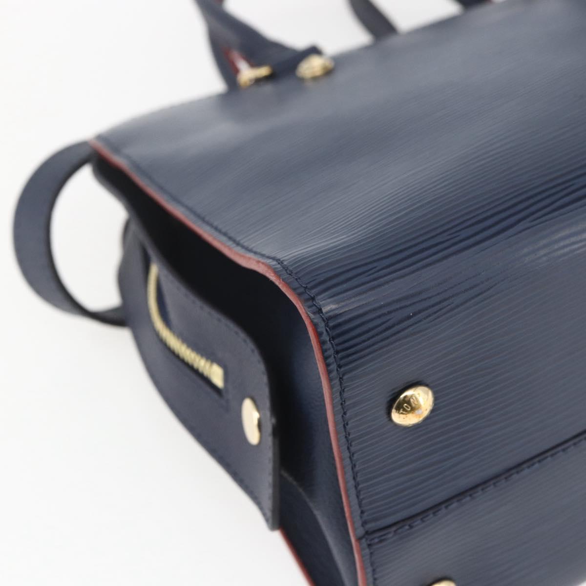 LOUIS VUITTON Epi Vaneau MM Hand Bag Andigo blue M51239 LV Auth ka1666SAM