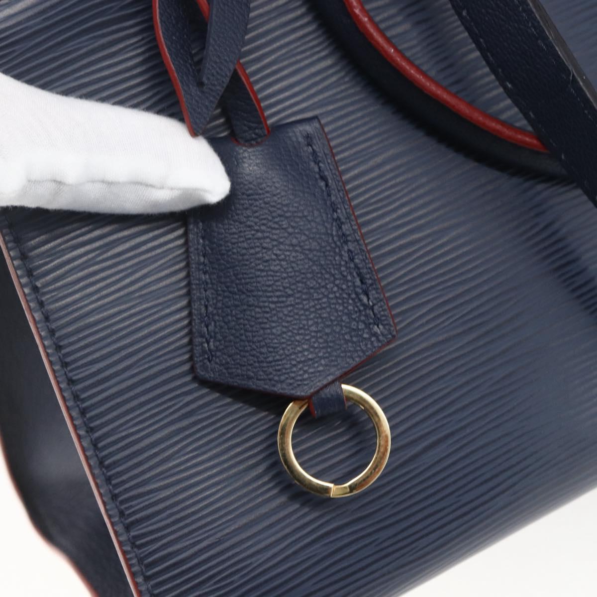 LOUIS VUITTON Epi Vaneau MM Hand Bag Andigo blue M51239 LV Auth ka1666SAM