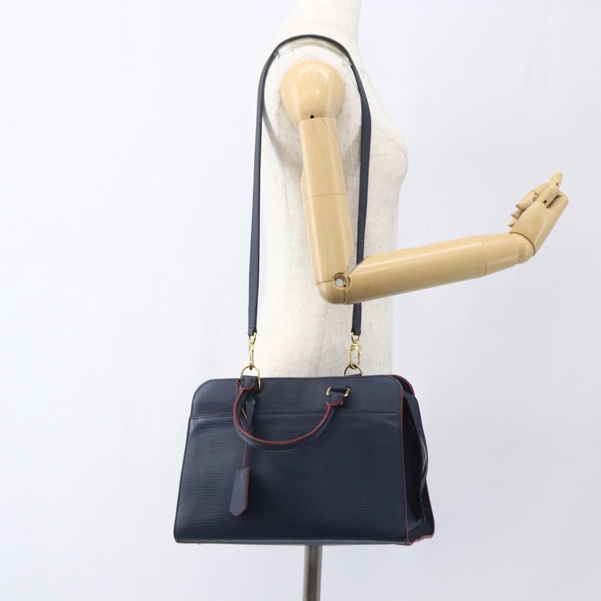 LOUIS VUITTON Epi Vaneau MM Hand Bag Andigo blue M51239 LV Auth ka1666SAM