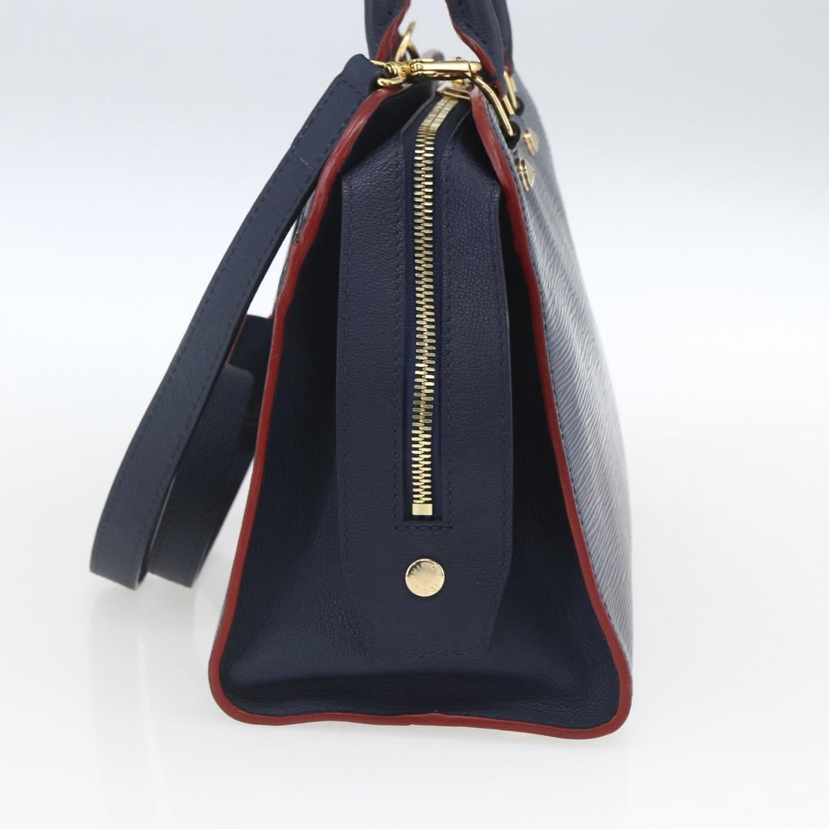 LOUIS VUITTON Epi Vaneau MM Hand Bag Andigo blue M51239 LV Auth ka1666SAM