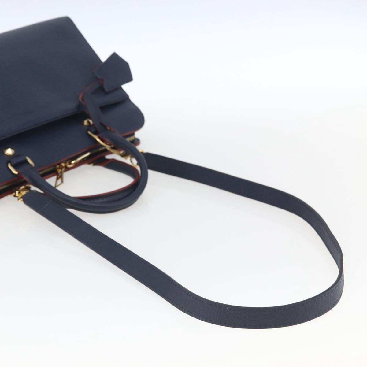 LOUIS VUITTON Epi Vaneau MM Hand Bag Andigo blue M51239 LV Auth ka1666SAM