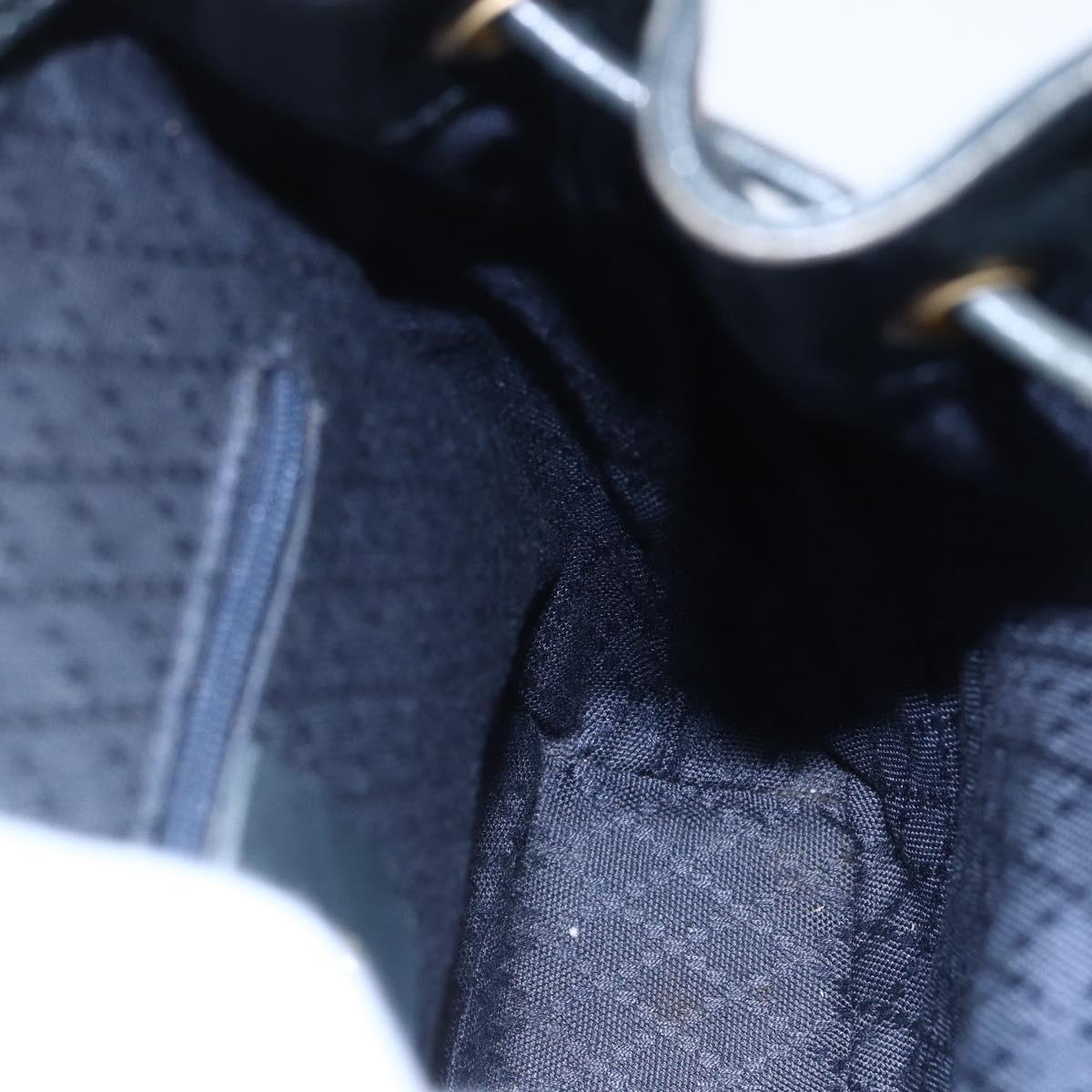 GUCCI Bamboo Backpack Leather Black Gold 003 1956 0030 Auth ka167