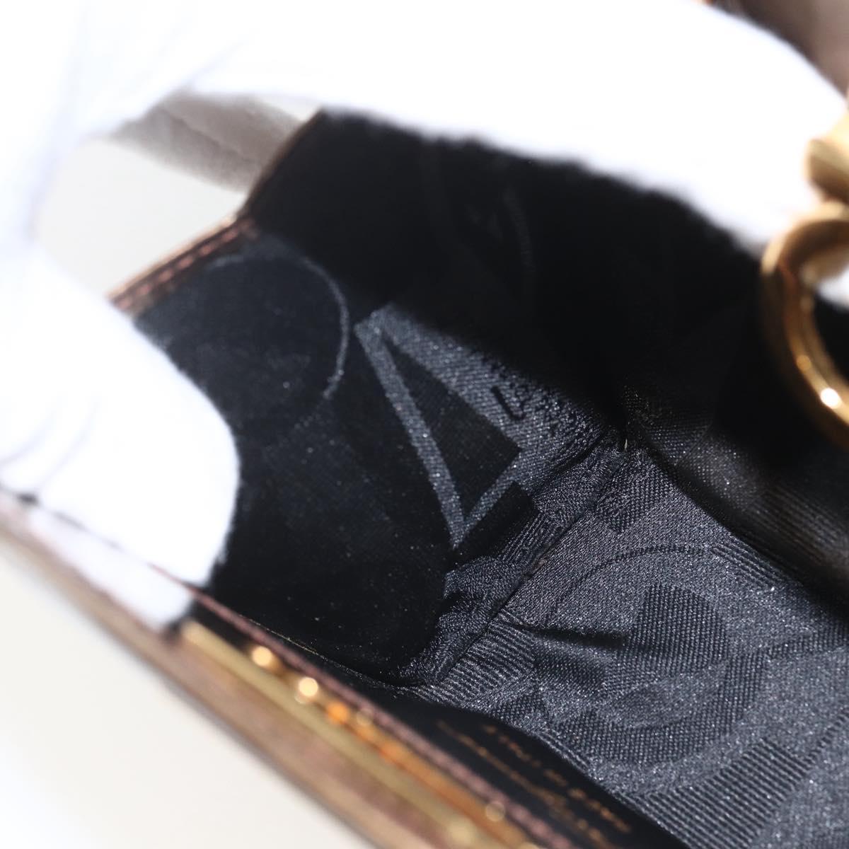 Salvatore Ferragamo Chain Gancini Shoulder Bag Patent leather Gold Auth ka1672
