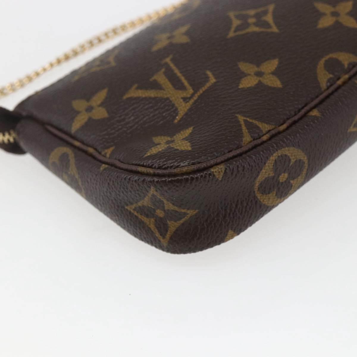 LOUIS VUITTON Monogram T&B Mini Pochette Accessoires Pouch M60153 Auth ka1690V
