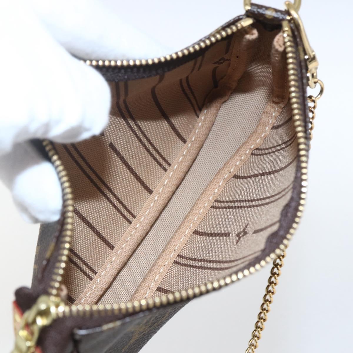 LOUIS VUITTON Monogram T&B Mini Pochette Accessoires Pouch M60153 Auth ka1690V