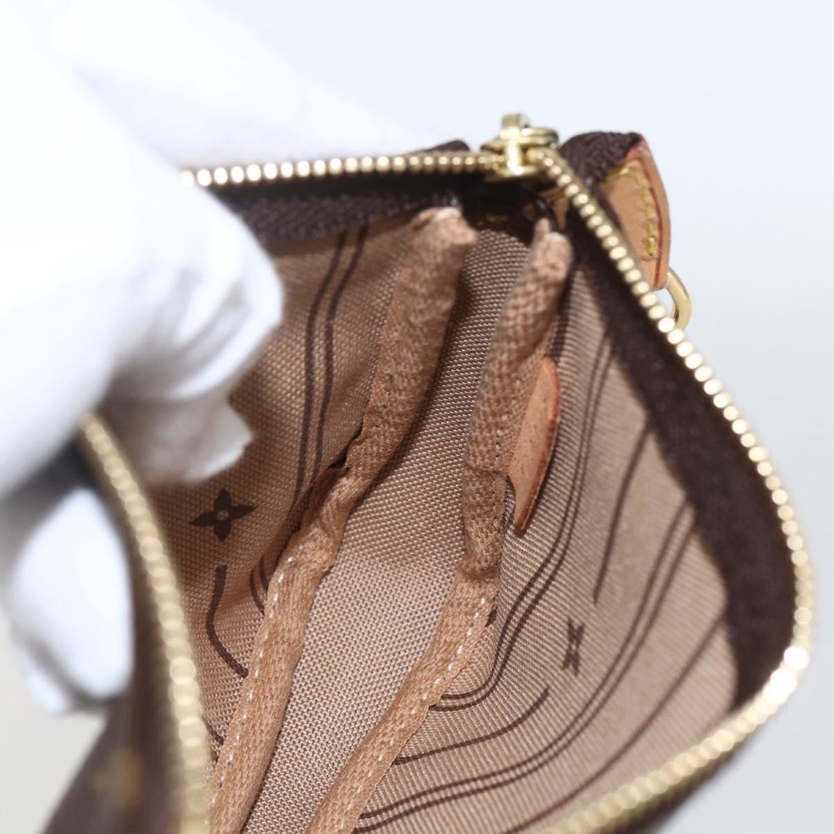LOUIS VUITTON Monogram T&B Mini Pochette Accessoires Pouch M60153 Auth ka1690V