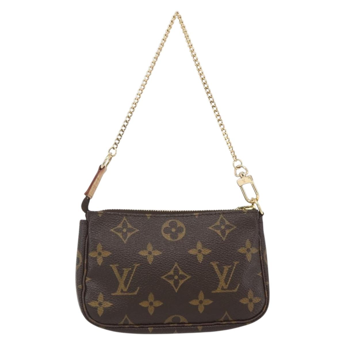 LOUIS VUITTON Monogram T&B Mini Pochette Accessoires Pouch M60153 Auth ka1690V