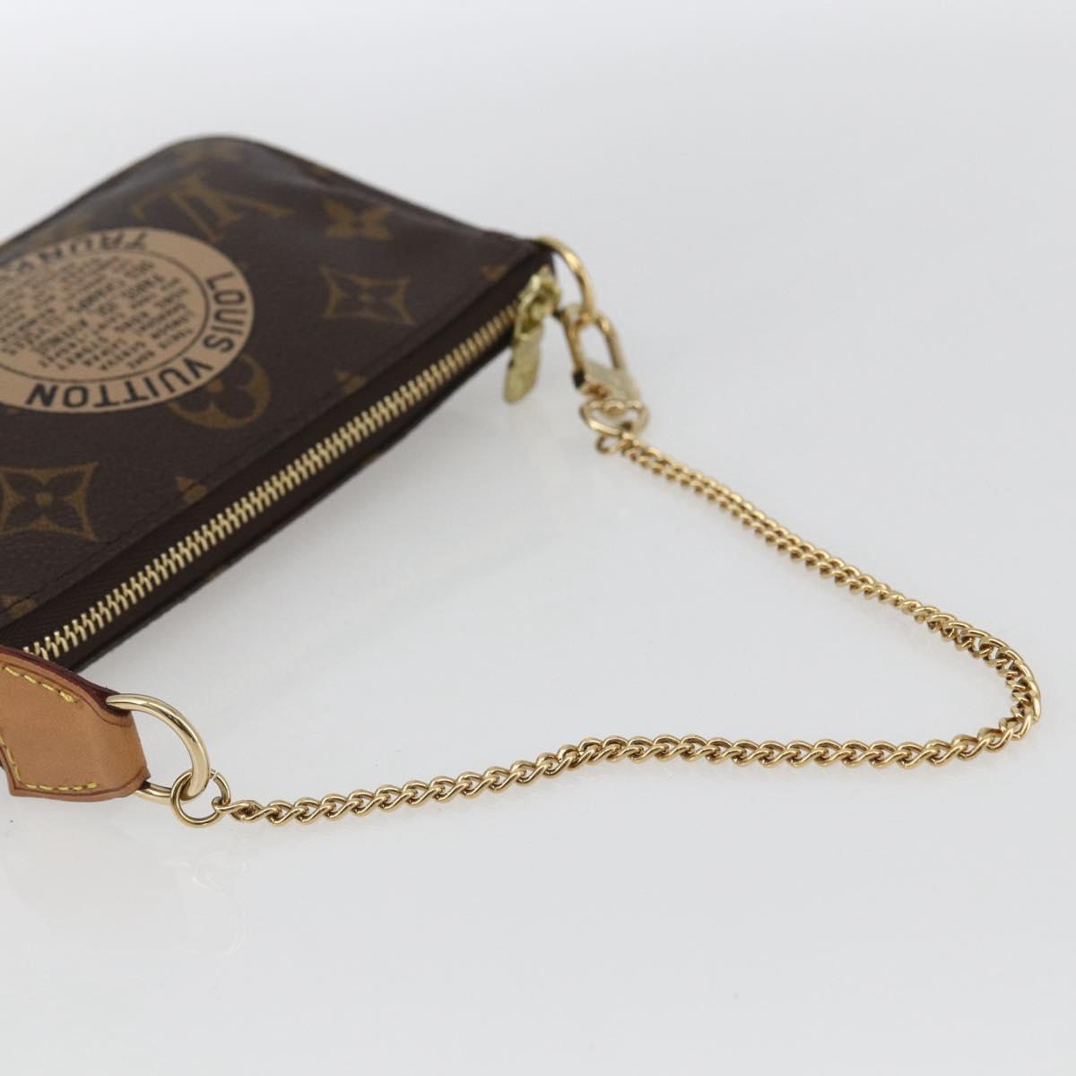 LOUIS VUITTON Monogram T&B Mini Pochette Accessoires Pouch M60153 Auth ka1690V