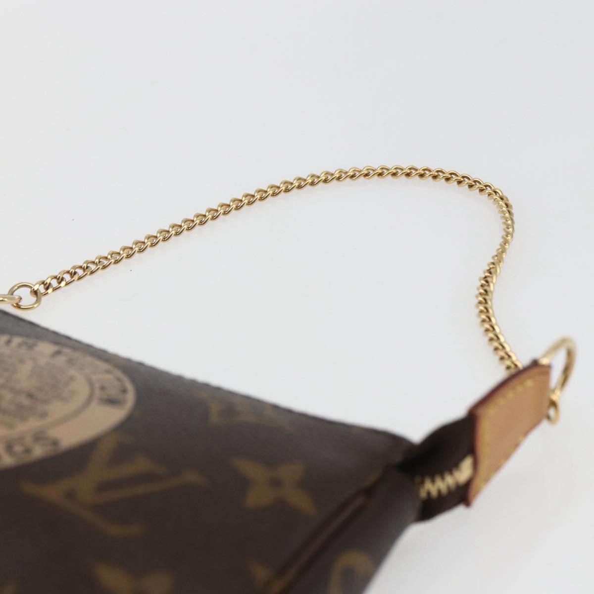 LOUIS VUITTON Monogram T&B Mini Pochette Accessoires Pouch M60153 Auth ka1690V