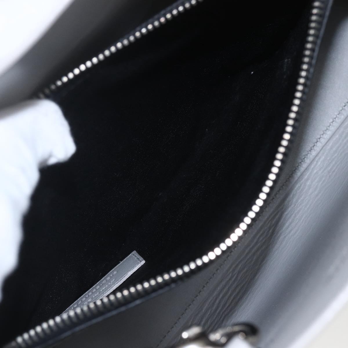 SAINT LAURENT Sac De Jour Baby Hand Bag Leather 2way Gray Silver Auth ka1699SAM