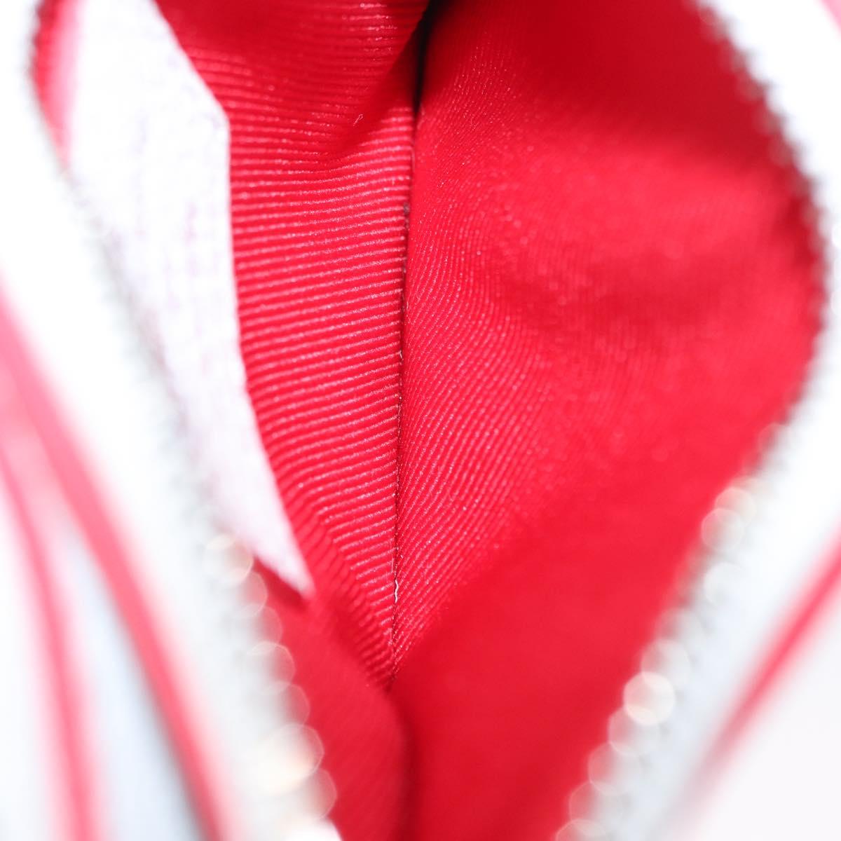 LOUIS VUITTON Damier Spray Double Zip Card Holder White M81430 LV Auth ka1706M