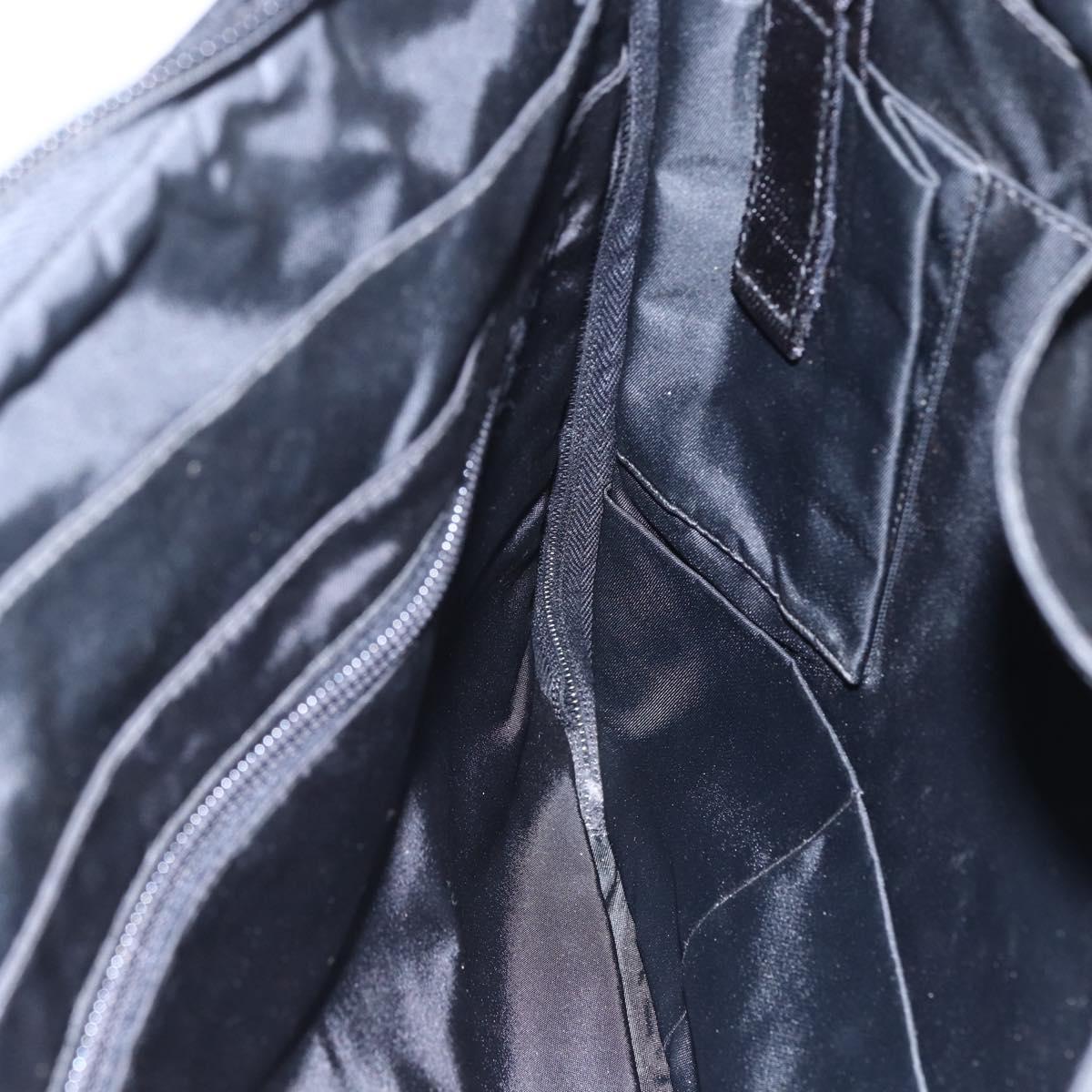 PRADA Hand Bag Nylon 2way Black Silver Auth ka171