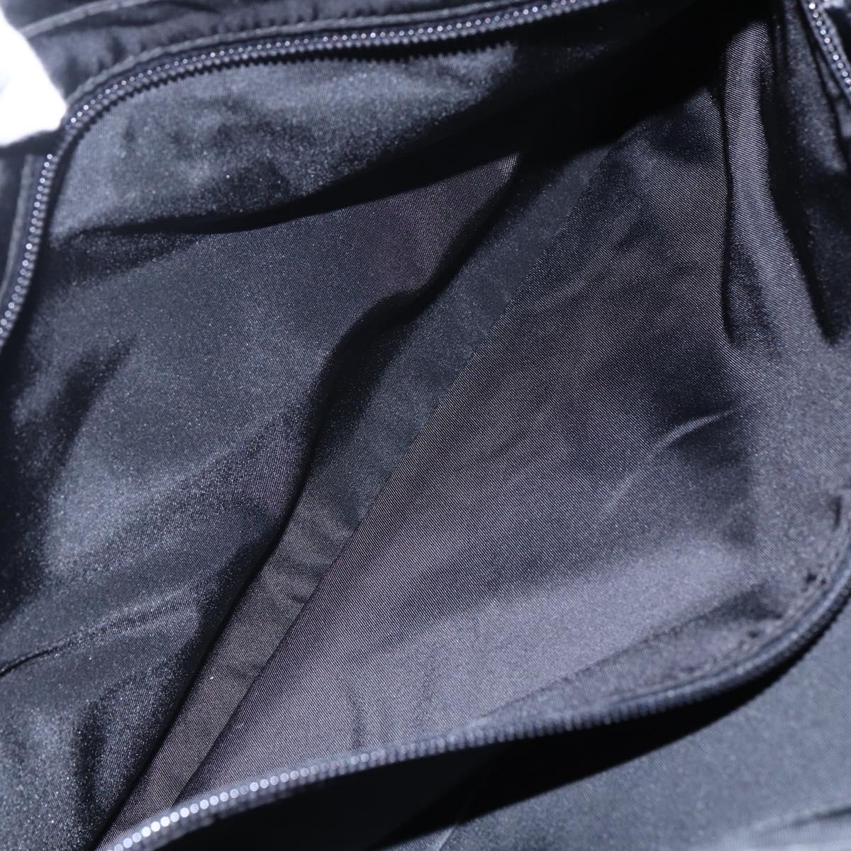 PRADA Hand Bag Nylon 2way Black Silver Auth ka171