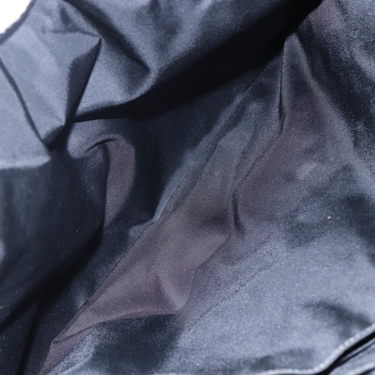 PRADA Hand Bag Nylon 2way Black Silver Auth ka171