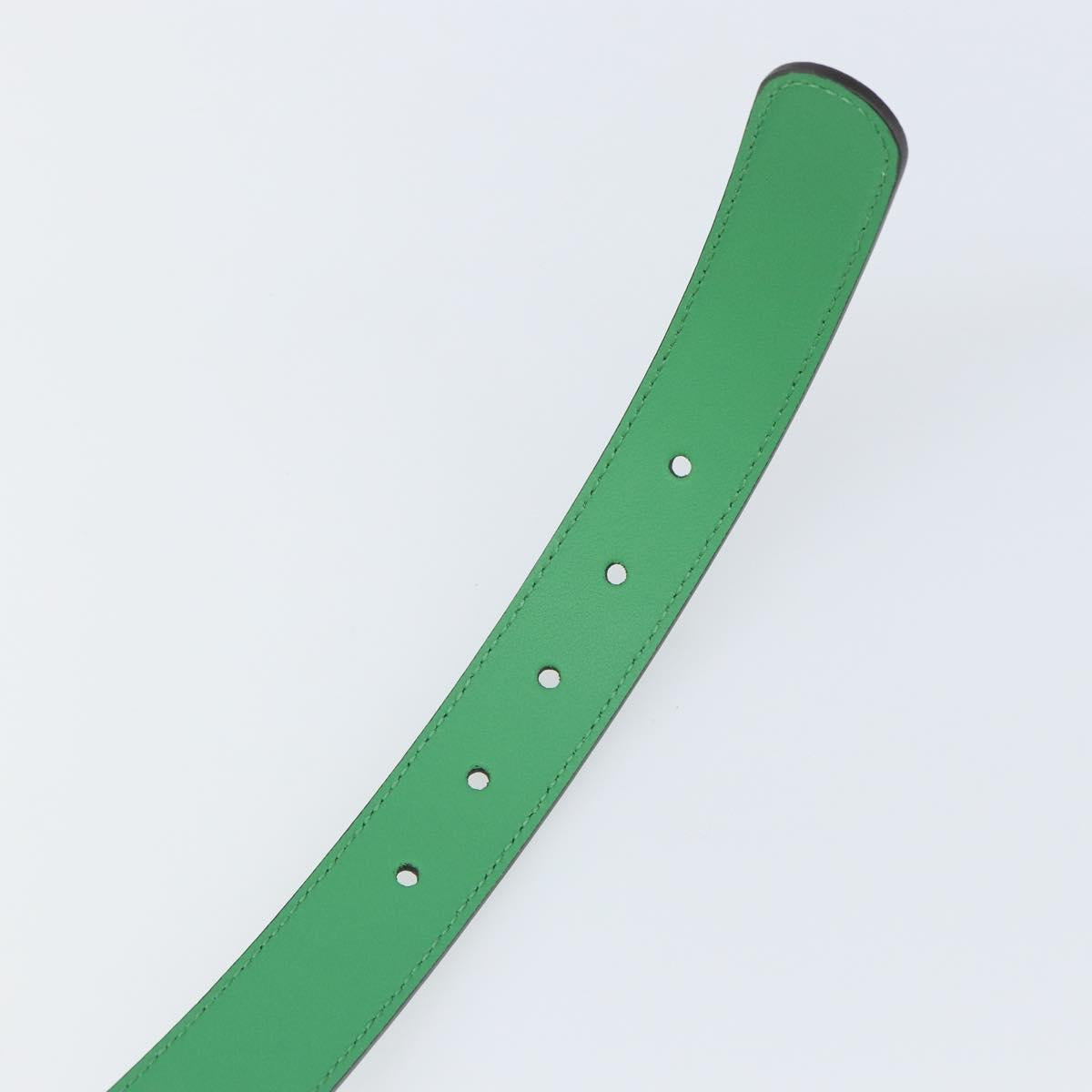 GUCCI Gucci × Adidas Belt Leather 43.3"" Green 702277 Auth ka1713M