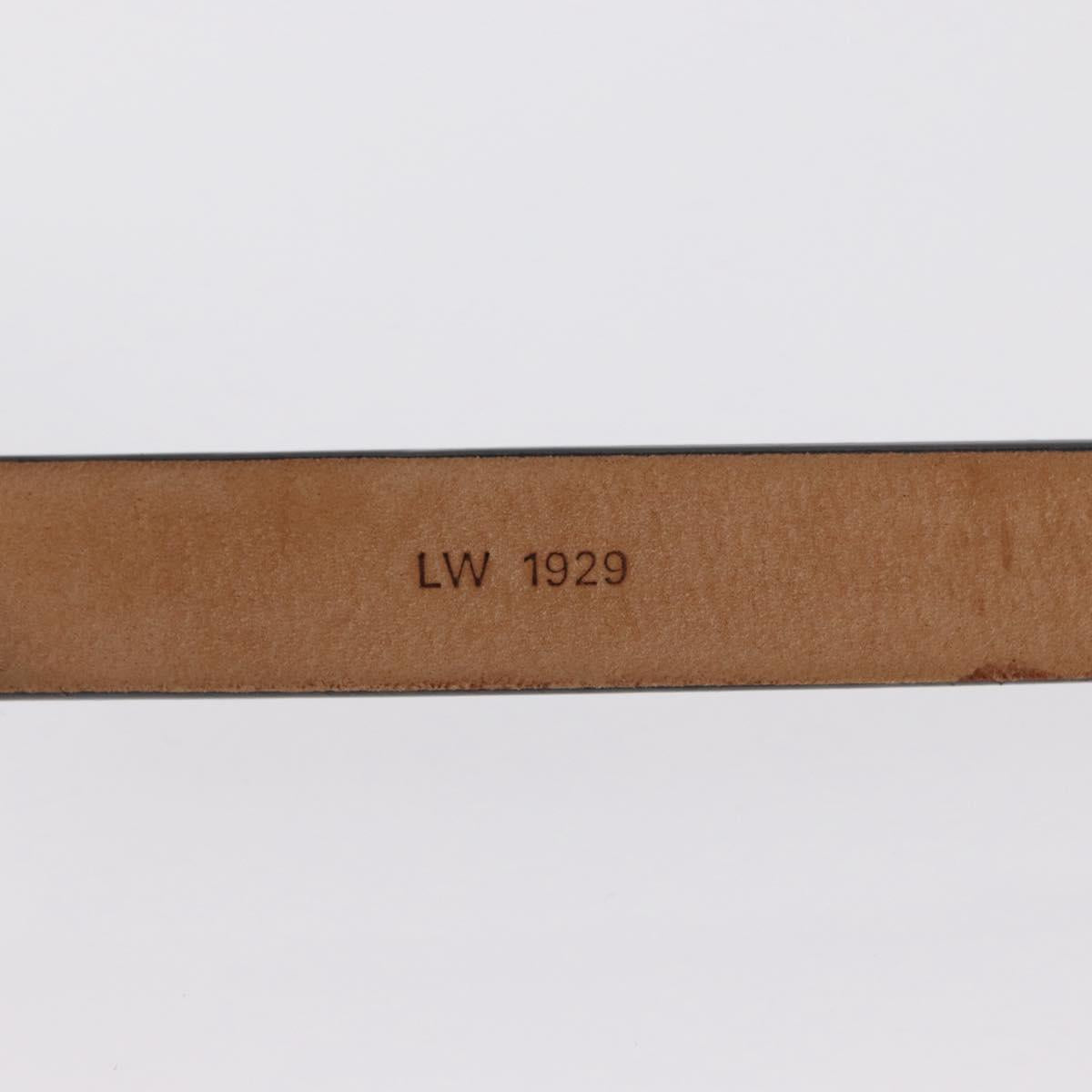 LOUIS VUITTON Ceinture Carre Belt Leather 37"" Black LV Auth ka1715